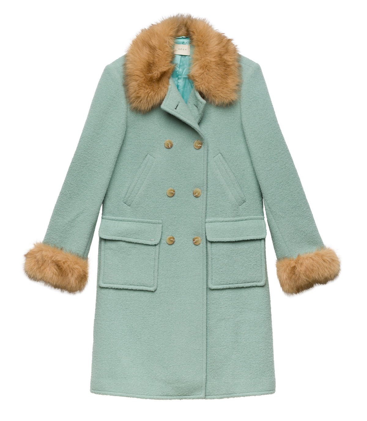 Deneuve Wool Bouclé Coat | Brighton Fog
