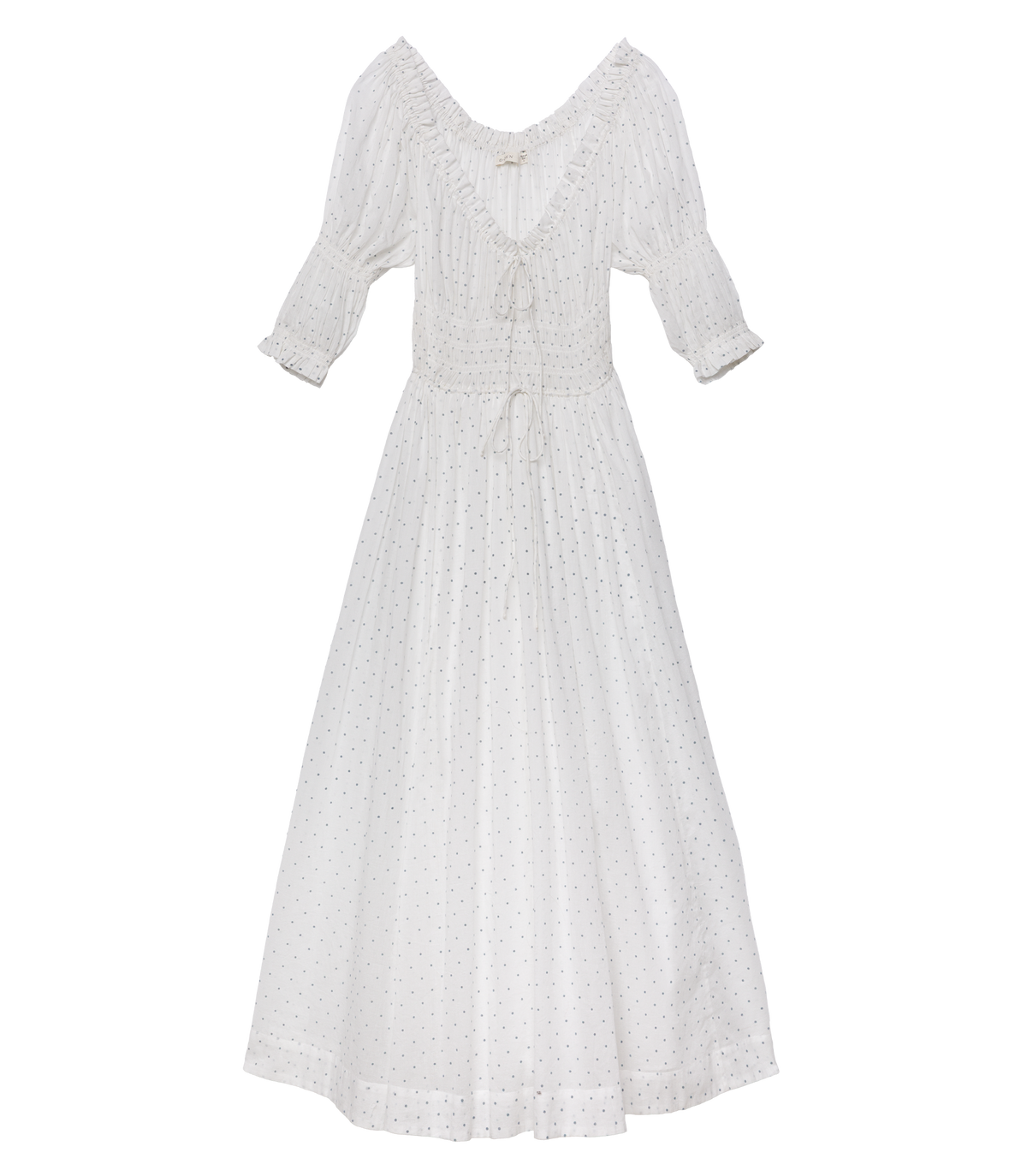 Ischia Organic Voile Dress | Salt Flock Dot