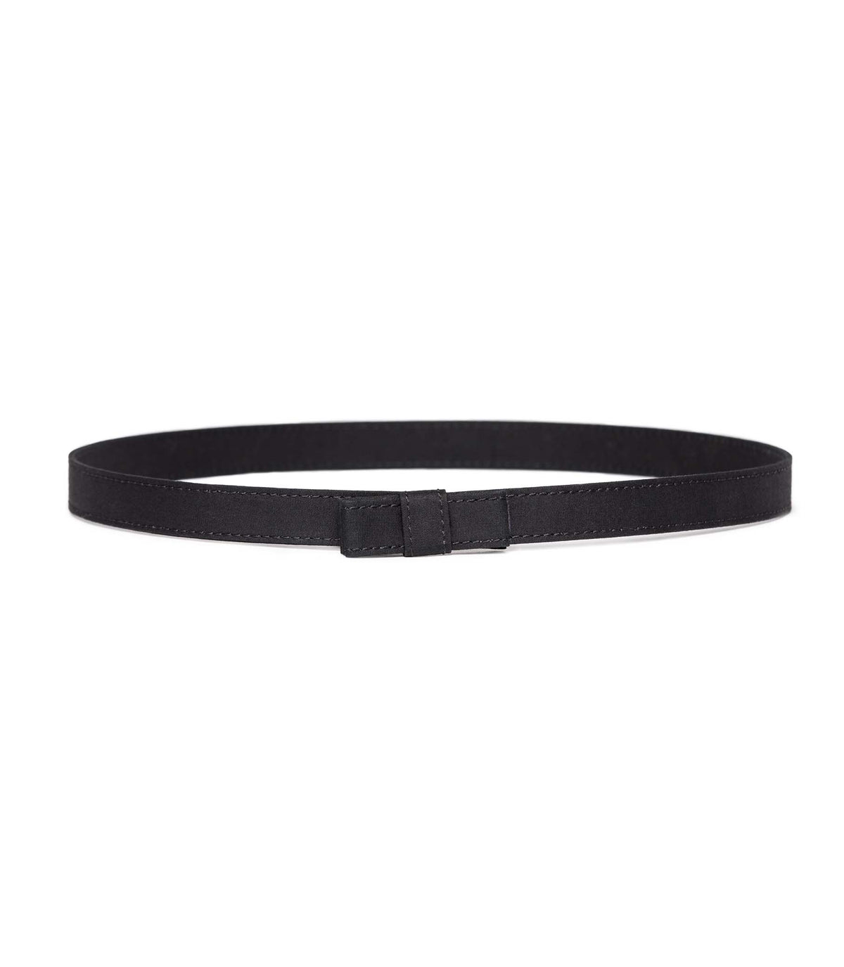 Junie Bow Belt – Black Cotton & Leather Belt