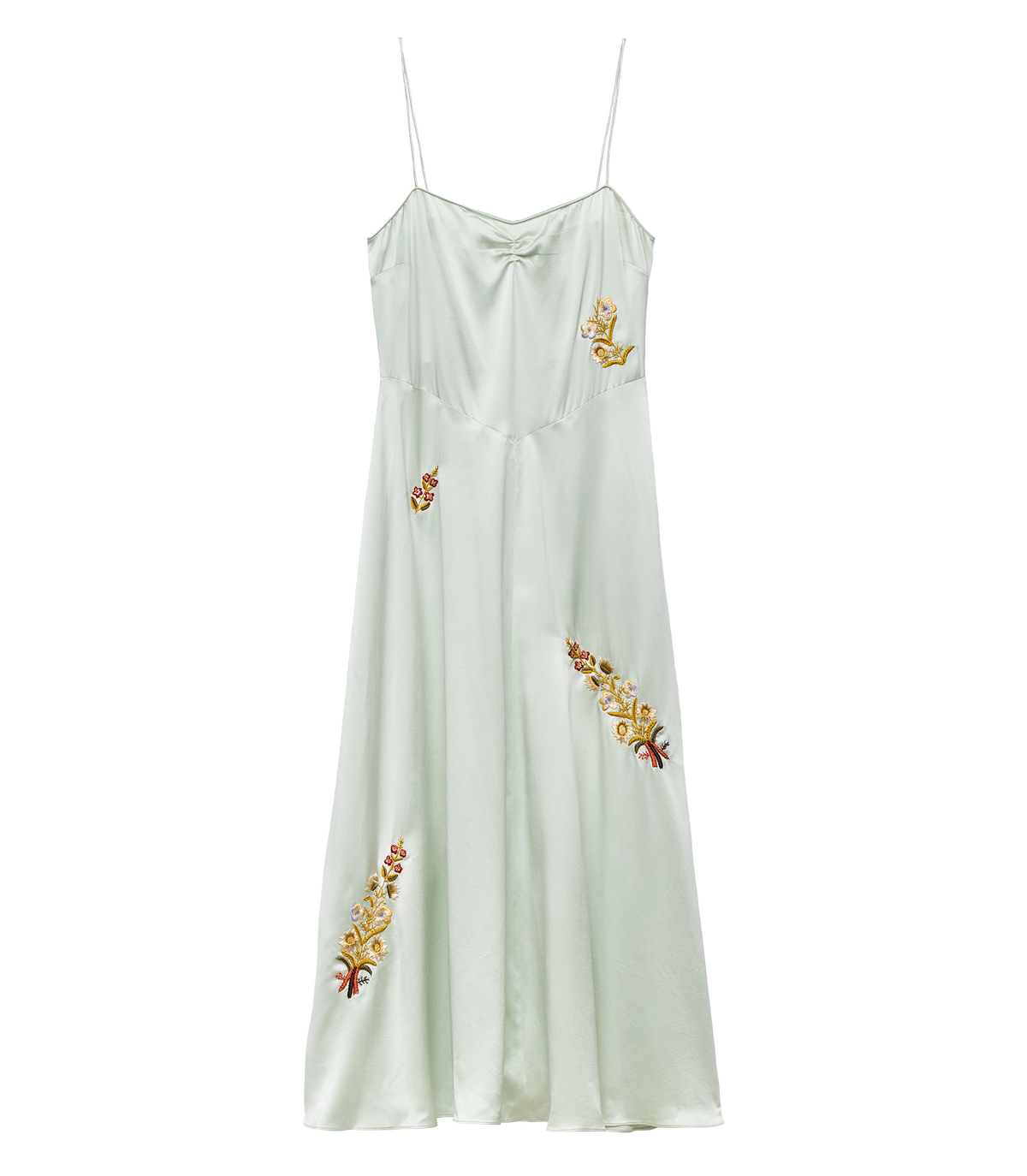DÔEN Heirloom Lorraine Silk Satin Dress – Eucalyptus