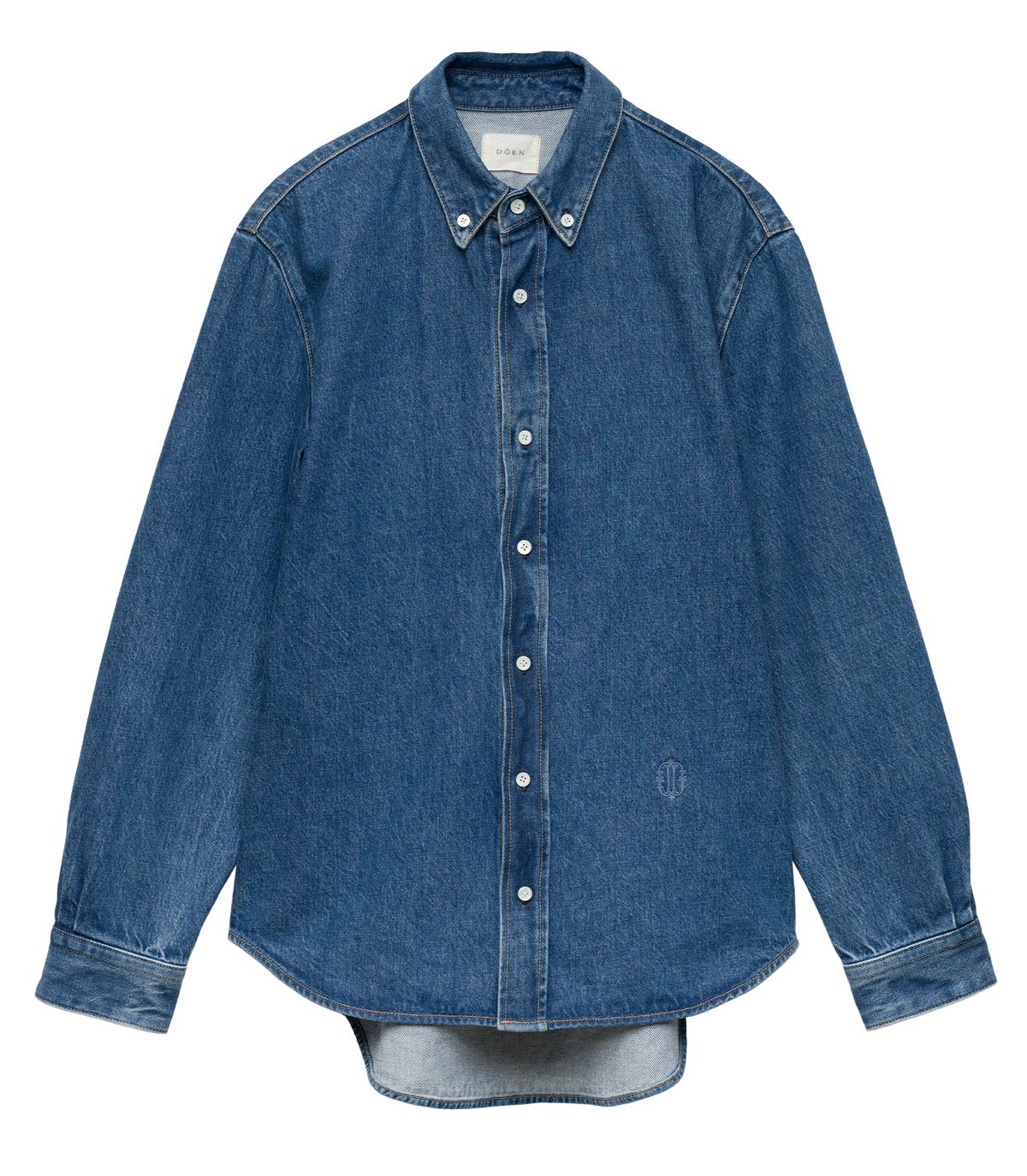 Bacall Regenerative Cotton Denim Shirt – Roussillon Mid Wash