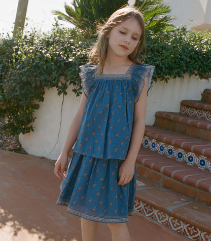 Bari Cotton Voile Top – Eartha Paisley Print