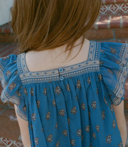 Bari Cotton Voile Top – Eartha Paisley Print