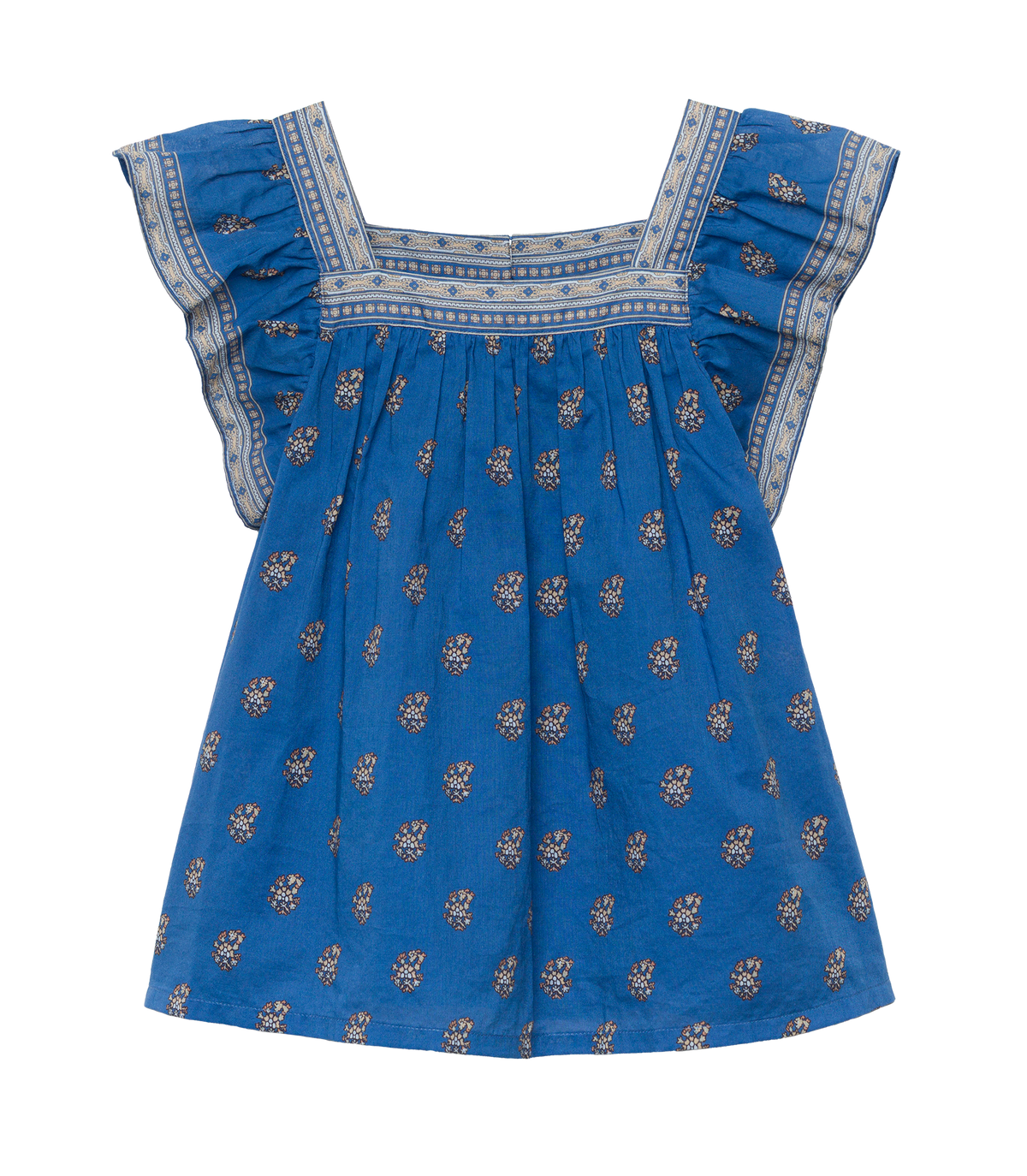 Bari Cotton Voile Top – Eartha Paisley Print
