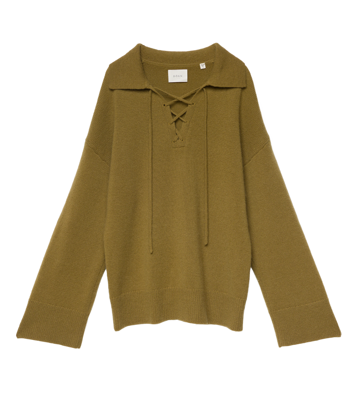 Burke 100% Cashmere Pullover Sweater – Mossy Olive Brown