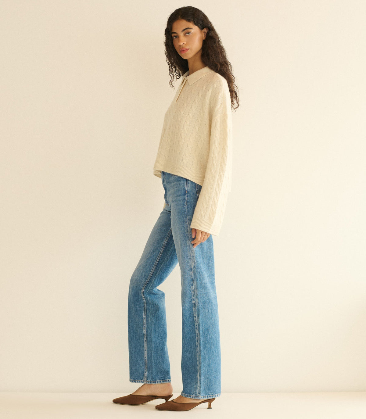 Cambridge Cable-Knit Cashmere Sweater – Magnolia