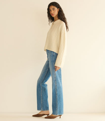 Cambridge Cable-Knit Cashmere Sweater – Magnolia