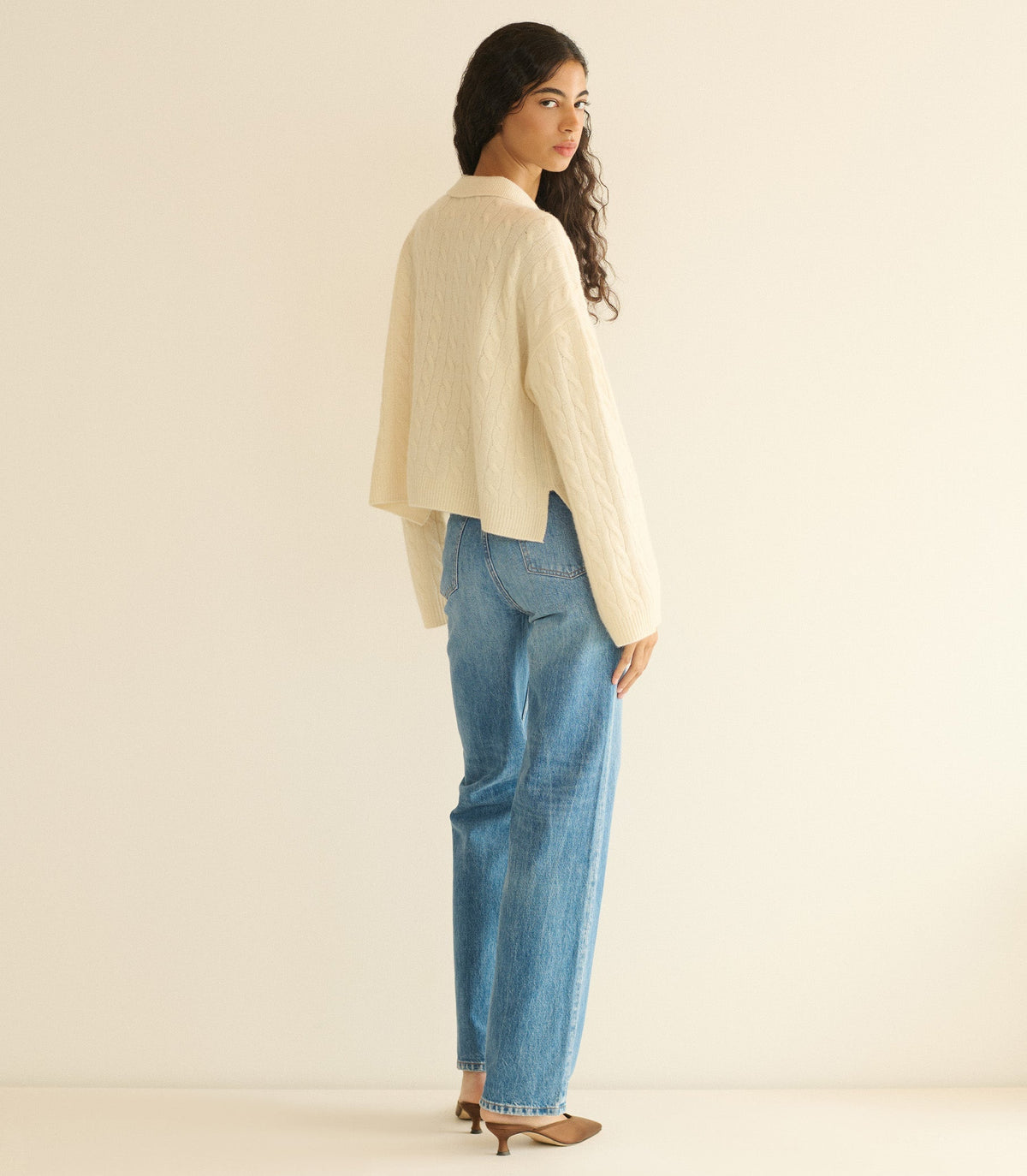 Cambridge Cable-Knit Cashmere Sweater – Magnolia