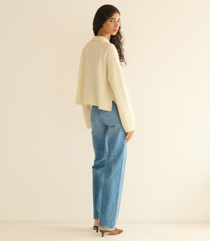 Cambridge Cable-Knit Cashmere Sweater – Magnolia