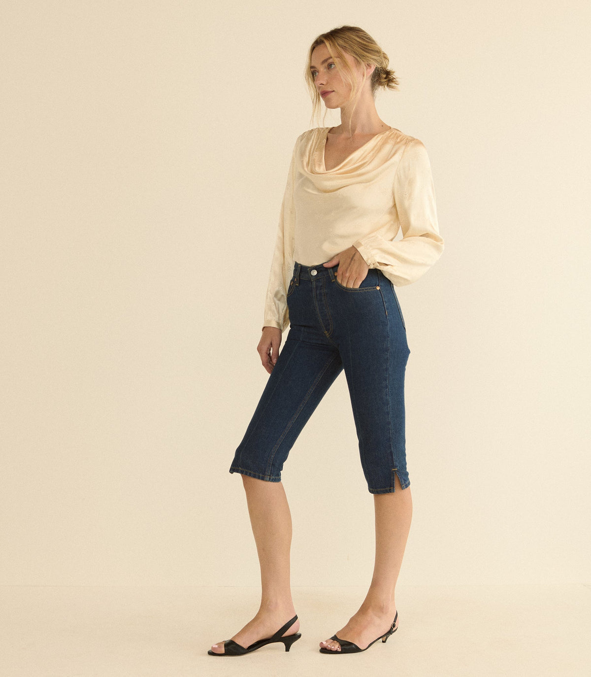 Chantal High-Rise Capri Jeans – Cavalaire Dark Wash