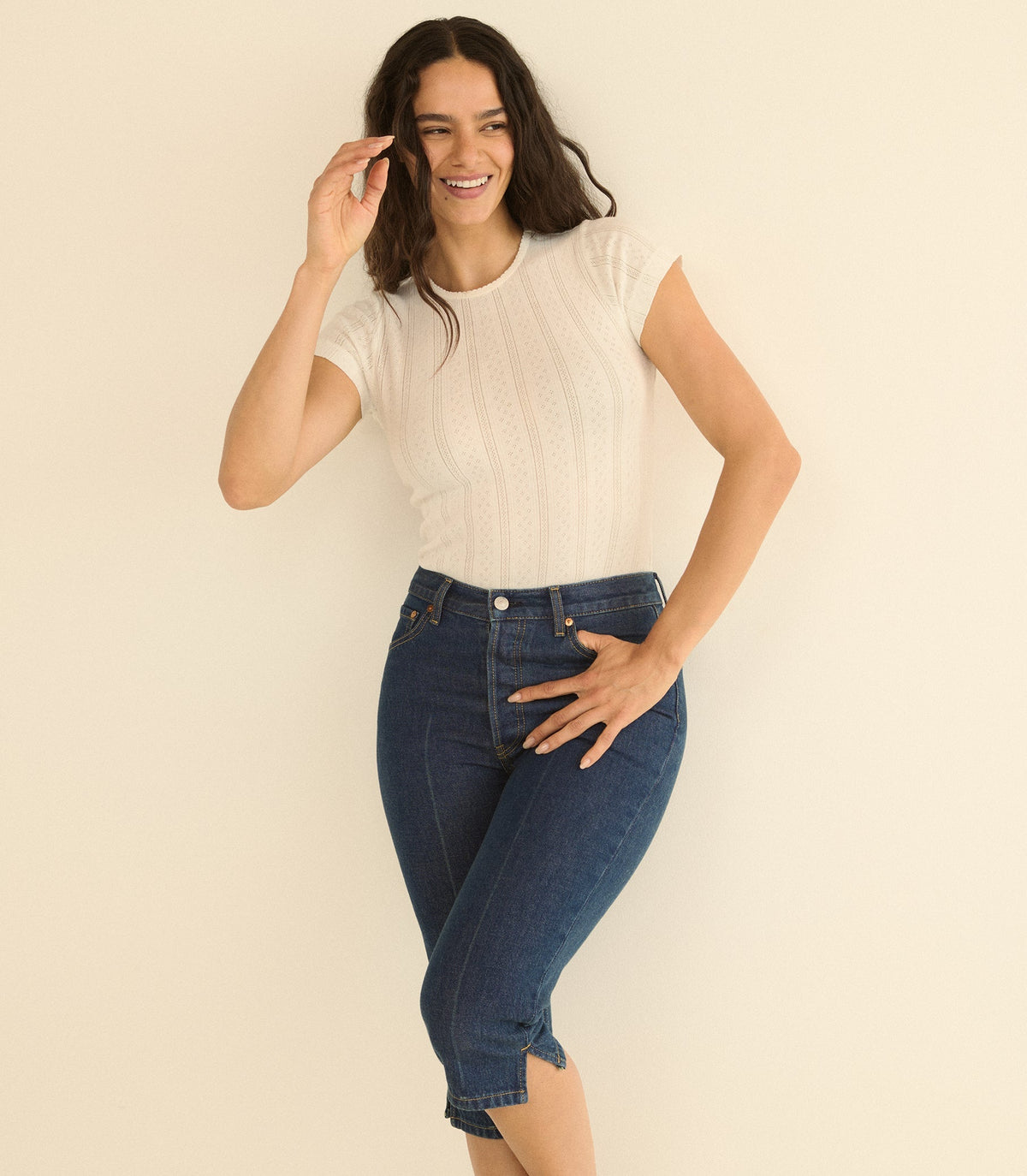 Chantal High-Rise Capri Jeans – Cavalaire Dark Wash