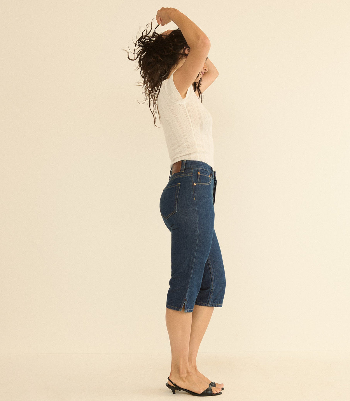 Chantal High-Rise Capri Jeans – Cavalaire Dark Wash