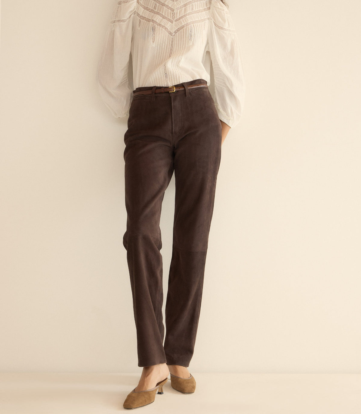 Chevalier Suede Trouser – Deep Chocolate