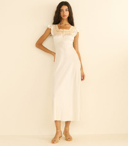Corina Bias-Cut Silk Satin Dress | Salt