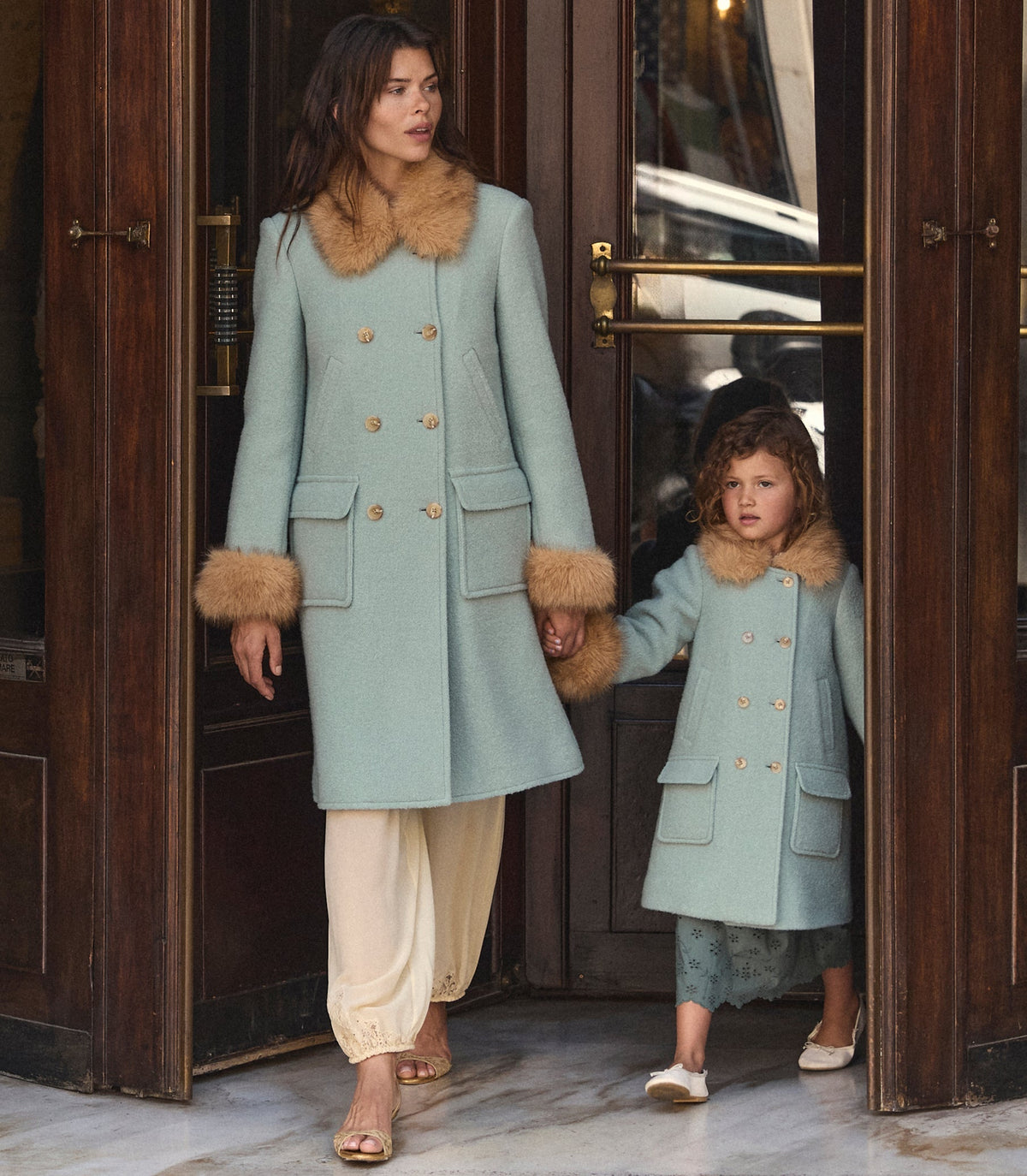 Deneuve Wool Bouclé Coat | Brighton Fog