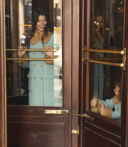 Deneuve Wool Bouclé Coat | Brighton Fog