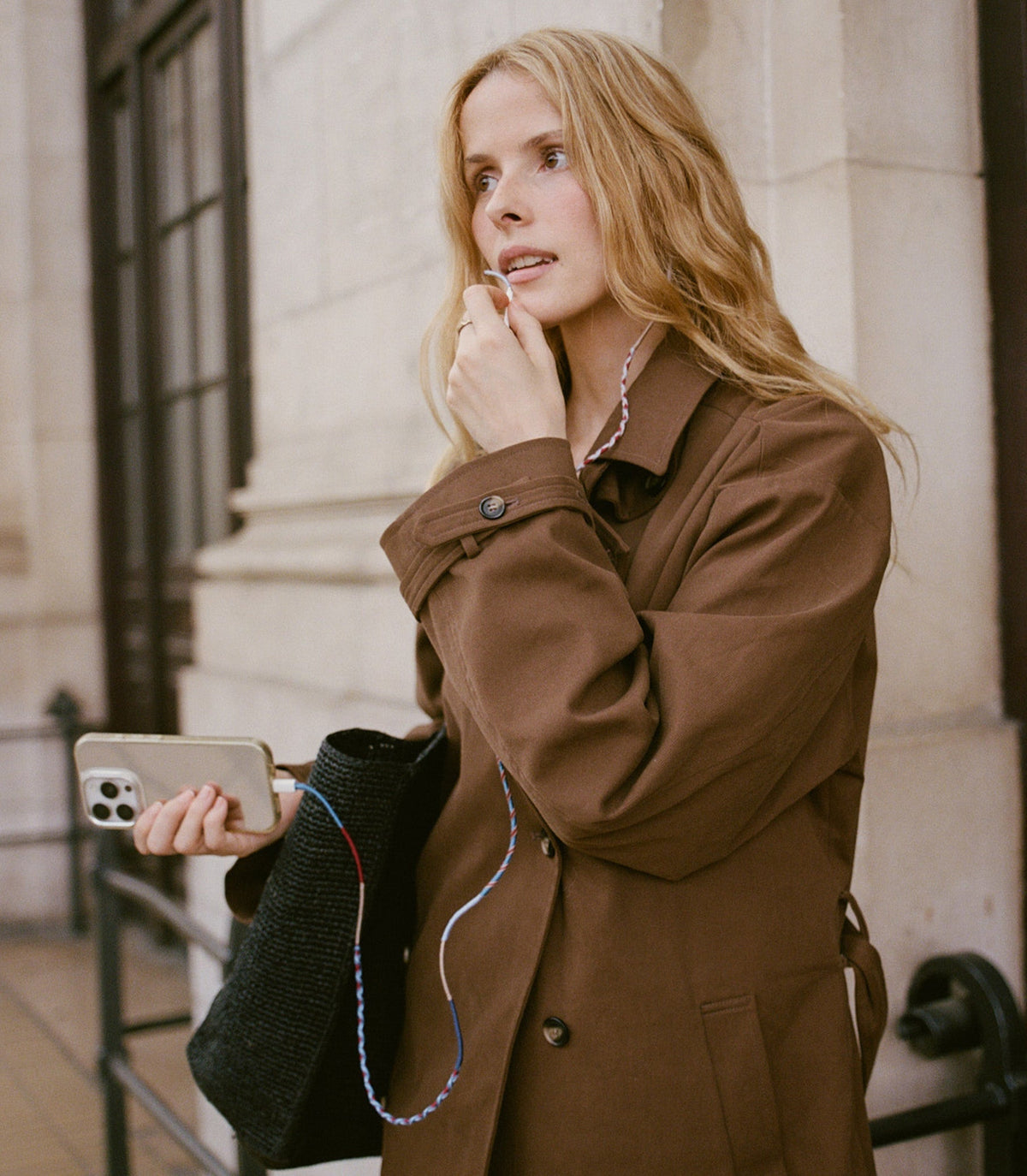 Le Pom Pom x DÔEN Headphones – Blue Burgundy Stripe