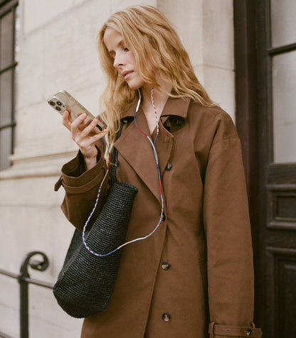 Le Pom Pom x DÔEN Headphones – Blue Burgundy Stripe