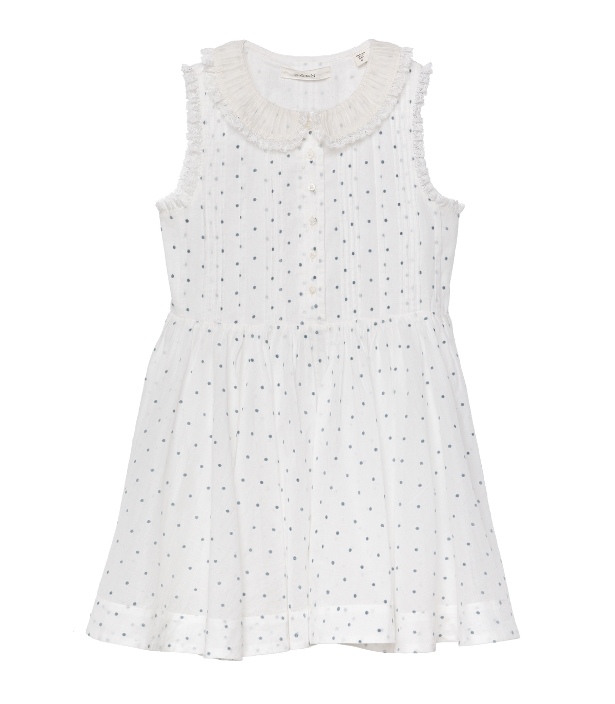 Elly Flock Dot Organic Cotton Voile Dress | Salt