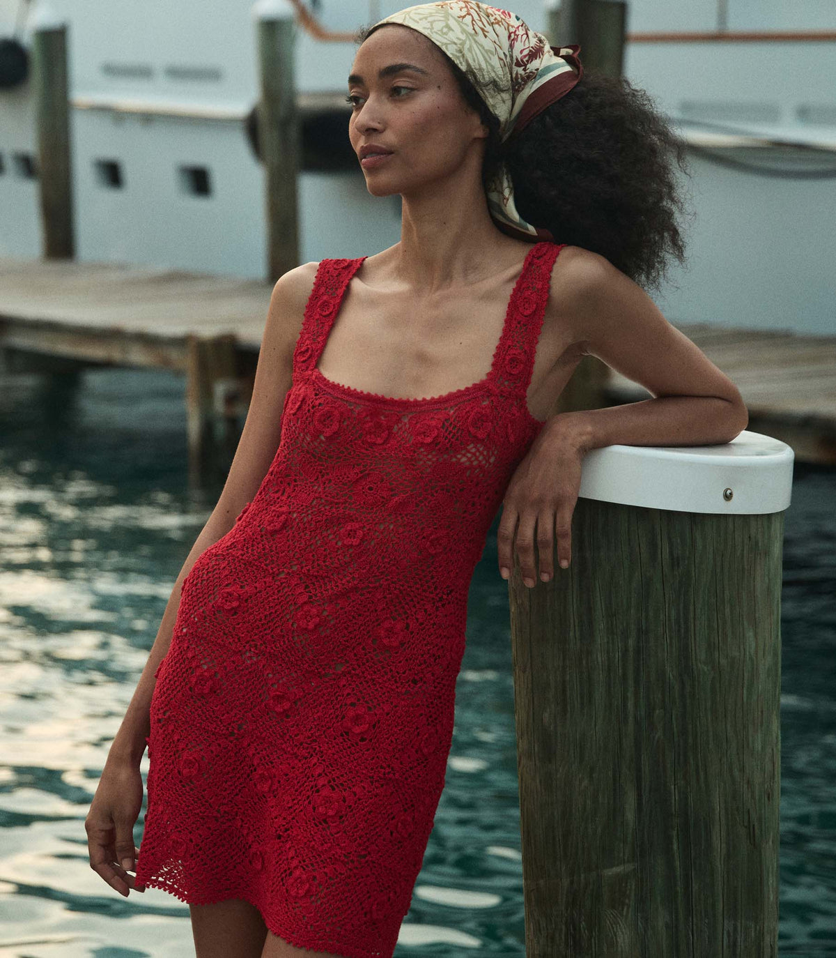 Eloise Heirloom Floral Crochet Mini Dress | Ruby