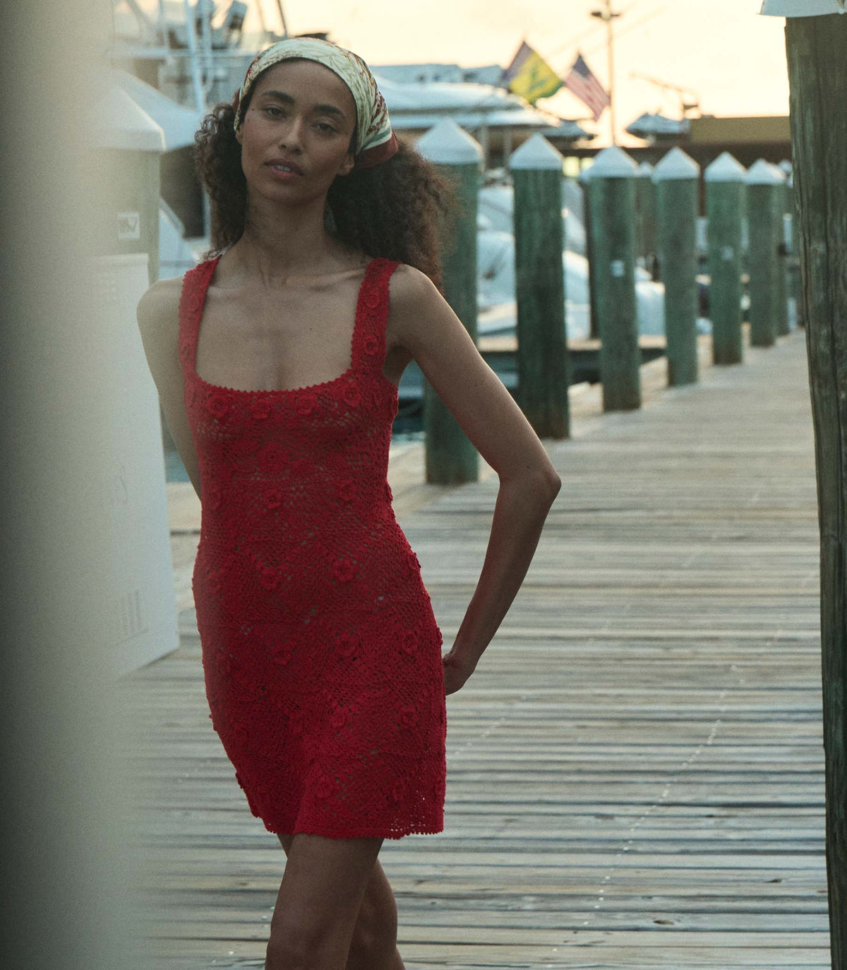 Eloise Heirloom Floral Crochet Mini Dress | Ruby