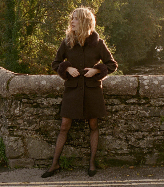 DÔEN Heirloom Farrow Wool-Cashmere Coat | Chocolate