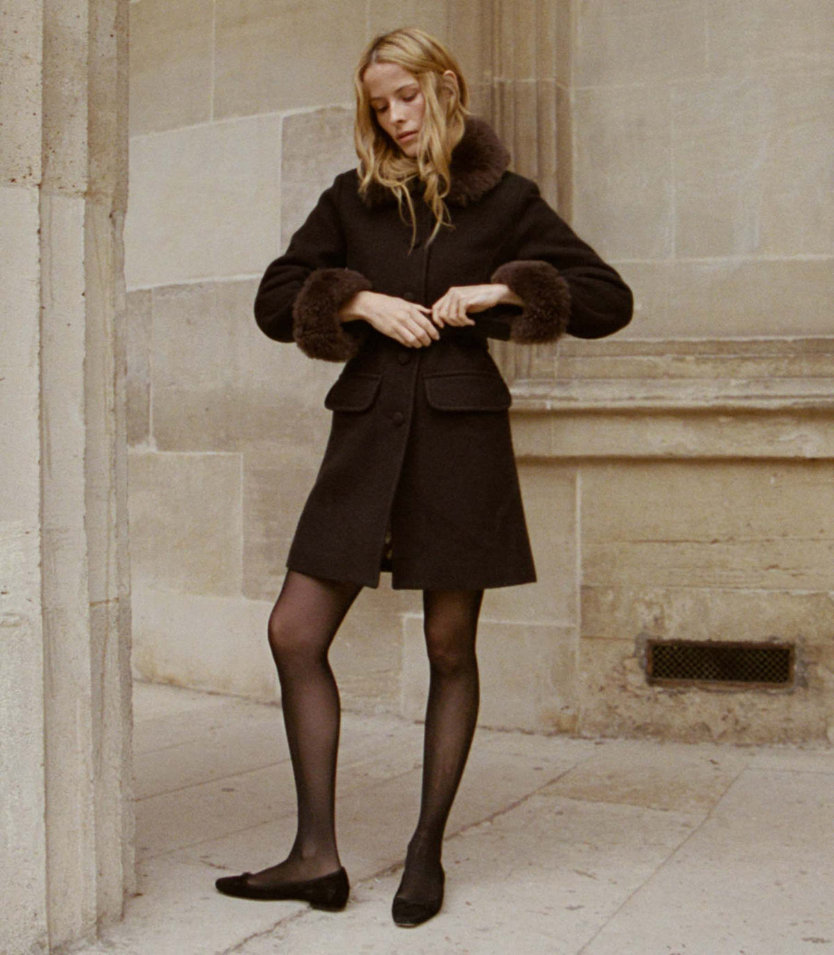 DÔEN Heirloom Farrow Wool-Cashmere Coat | Chocolate