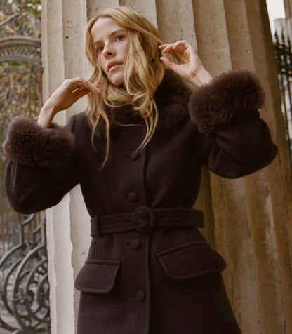 DÔEN Heirloom Farrow Wool-Cashmere Coat | Chocolate