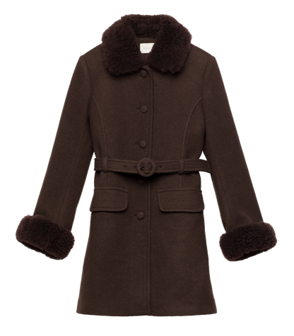 DÔEN Heirloom Farrow Wool-Cashmere Coat | Chocolate