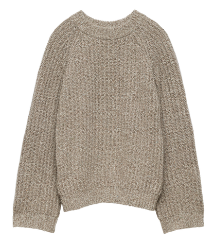 Fennel Sweater – Gray Marl Ribbed Wool Blend