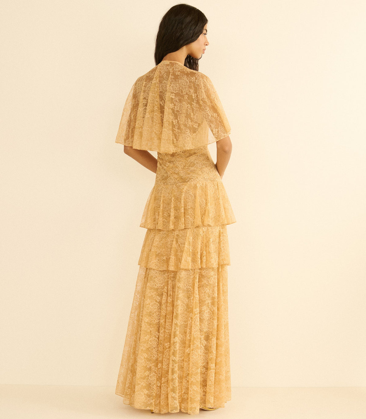 Gwyneth Lace Gown in Beige Pearl | 1930s-Inspired
