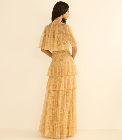 Gwyneth Lace Gown in Beige Pearl | 1930s-Inspired