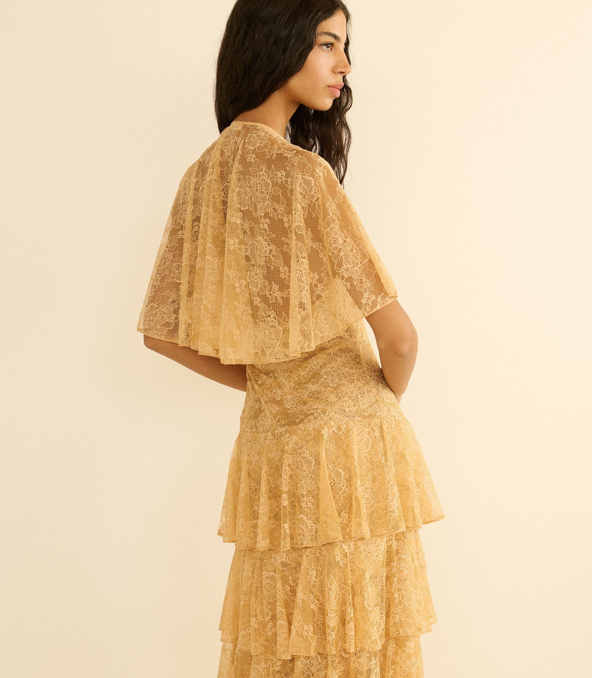 Gwyneth Lace Gown in Beige Pearl | 1930s-Inspired