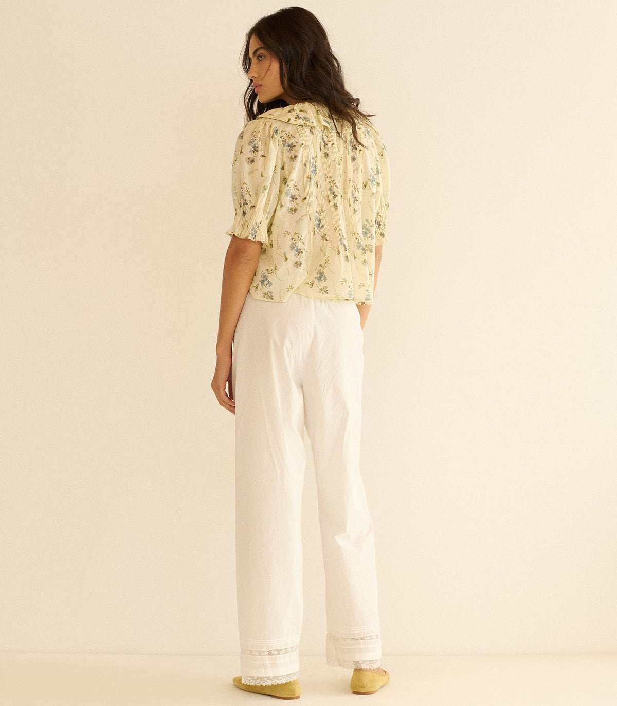 Lavona Pant – Powder Organic Cotton Poplin Trouser