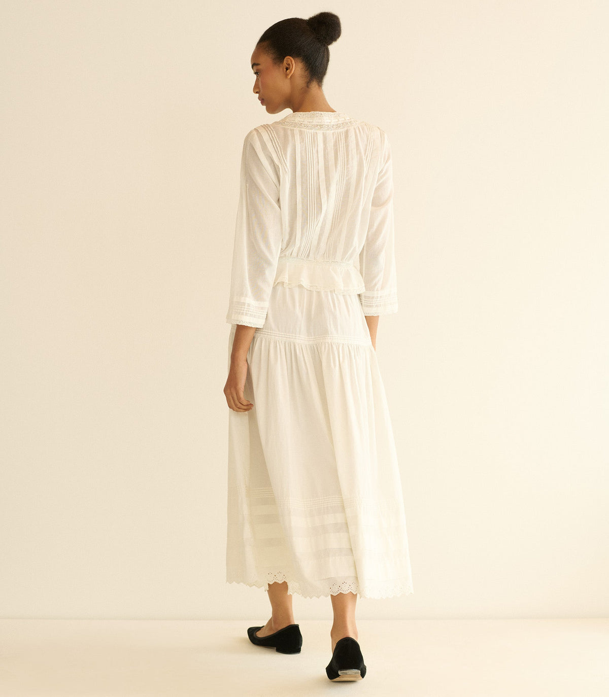 Hillock Peplum Blouse in Organic Voile | Salt