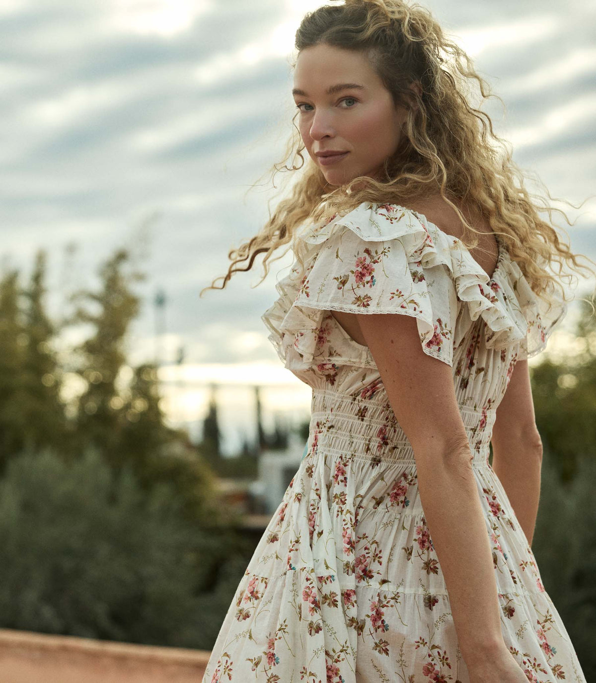Illiana Tiered Floral Maxi Dress | Prairie Rose