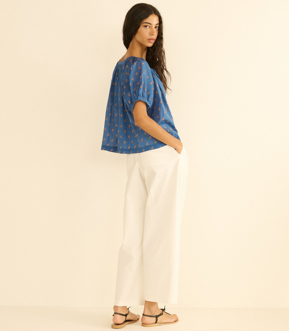 June Top – Eartha Paisley Cotton Voile Blouse