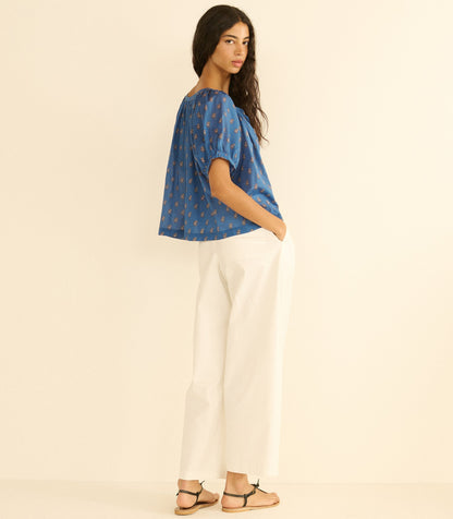 June Top – Eartha Paisley Cotton Voile Blouse