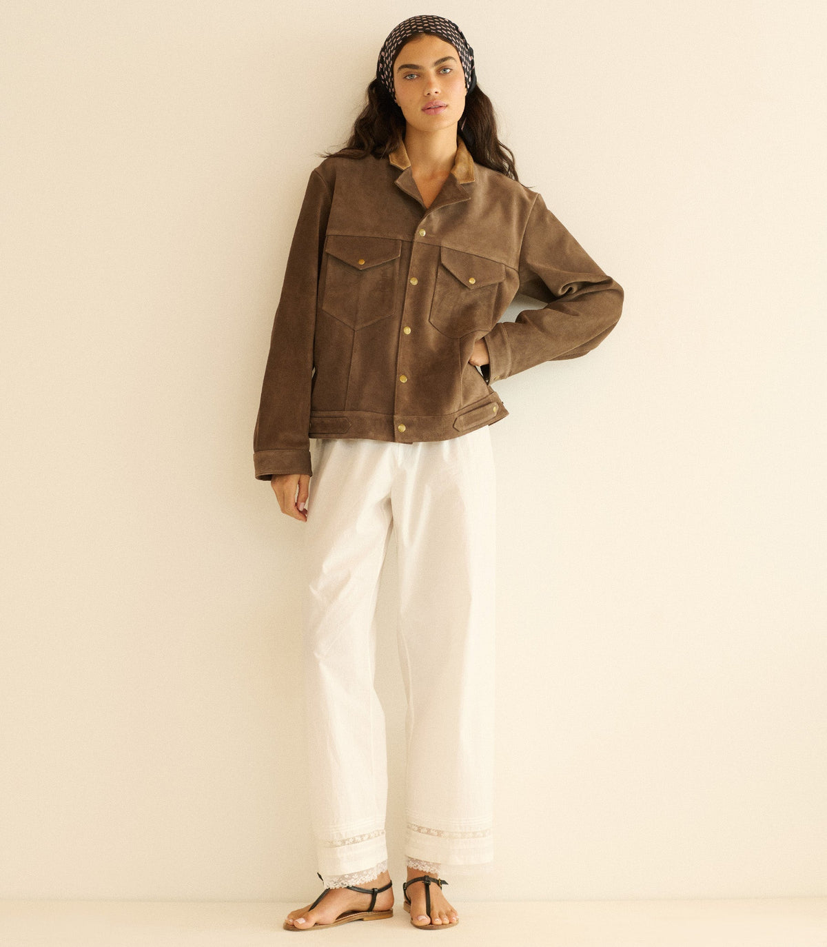 Lavona Pant – Powder Organic Cotton Poplin Trouser