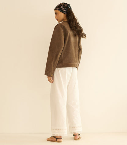 Lavona Pant – Powder Organic Cotton Poplin Trouser