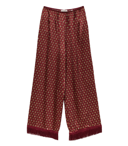 Lavon Fringe Pant – San Sebastian Foulard Silk Satin