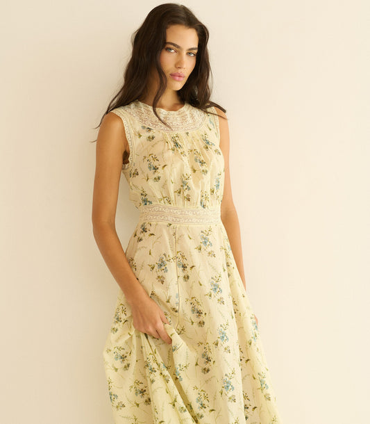 DÔEN Liliane Floral Midi Dress – Sunshine Prairie Rose