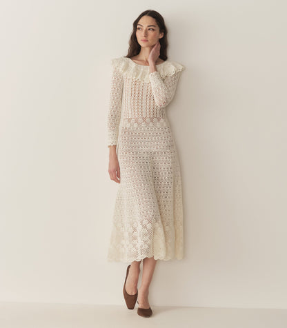 DÔEN Heirloom Margot Dress – Pearl | Handmade 1930s Style
