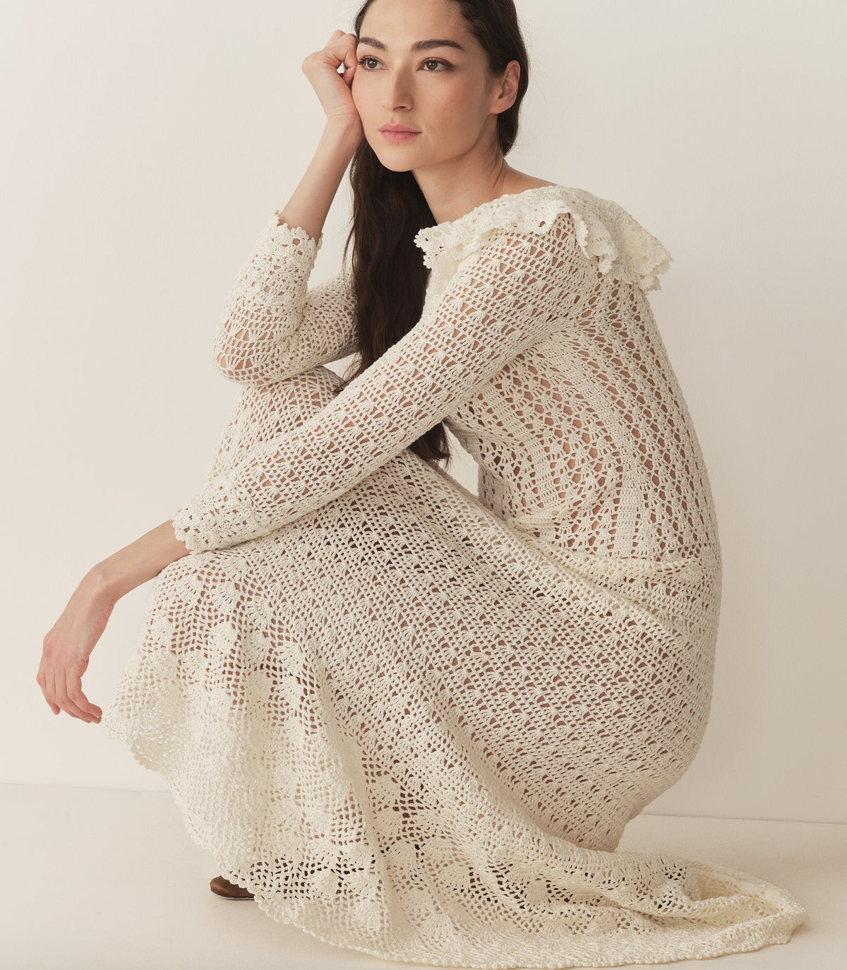 DÔEN Heirloom Margot Dress – Pearl | Handmade 1930s Style