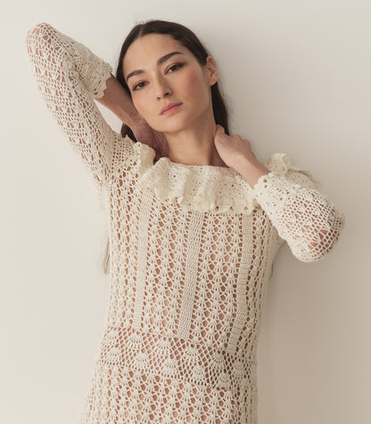 DÔEN Heirloom Margot Dress – Pearl | Handmade 1930s Style