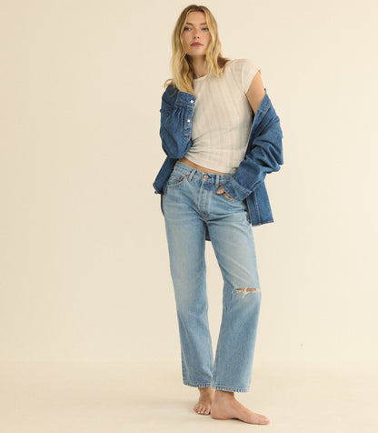 Miller Low-Rise Slouchy Jean – Nantes Light Wash | Regen Cotton