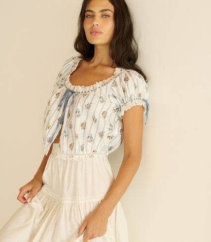 Nera Top – Fleurs de Bordeaux Organic Cotton