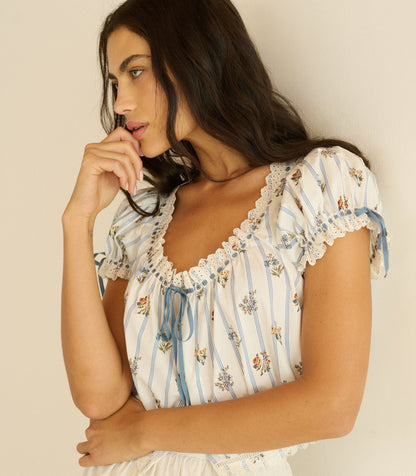 Nera Top – Fleurs de Bordeaux Organic Cotton