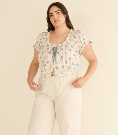 Nera Top – Fleurs de Bordeaux Organic Cotton