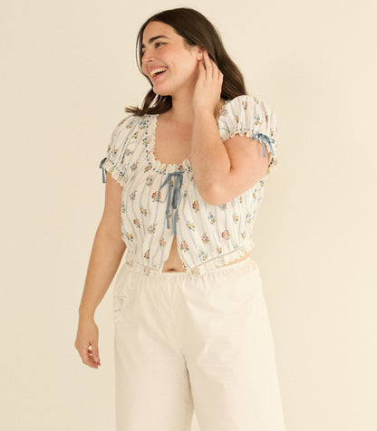 Nera Top – Fleurs de Bordeaux Organic Cotton